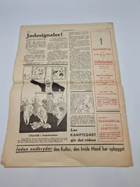 Originalt eks af den danske  nazistiske avis “Kamptegnet”