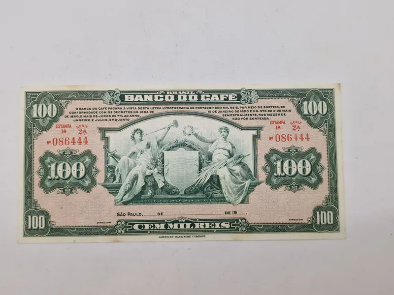 Original brasiliansk pengeseddel