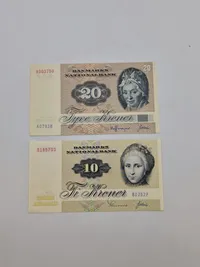 Samling originale danske pengesedler
