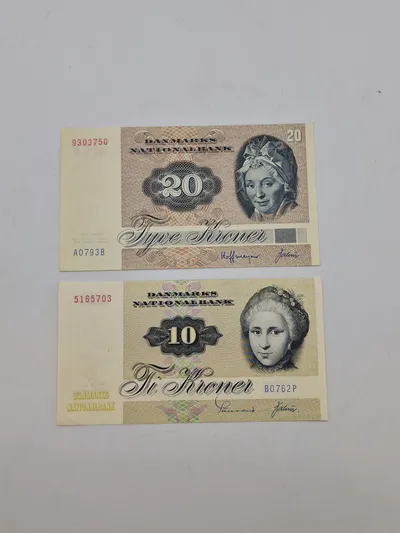 Samling originale danske pengesedler