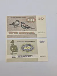 Samling originale danske pengesedler