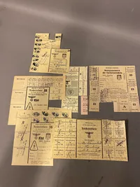 Lot originale tyske rationeringsmærker fra ww2