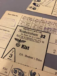 Lot originale tyske rationeringsmærker fra ww2