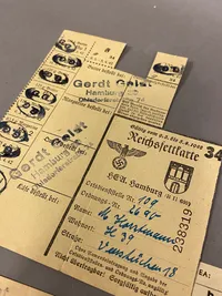 Lot originale tyske rationeringsmærker fra ww2