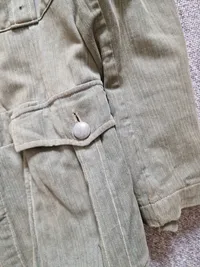 Original Wehrmacht Heer leichte M43 Drillich-Feldbluse für Mannschaften med rest af påsyet ørn
