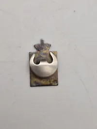 Originalt Georg Jensen kongemærke med æske - sterlingsølv og emalje