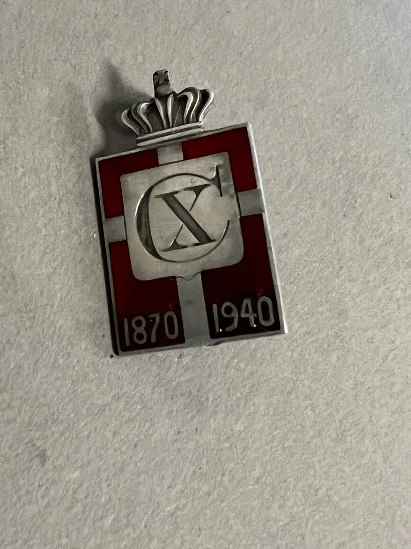 Originalt Georg Jensen kongemærke af Sterling sølv