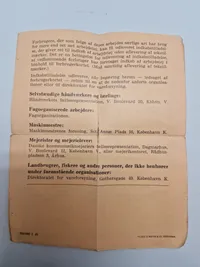 Sjældent lot fra modstandsmand bosiddende i Tønder - han har været ansat ved de danske statsbaner, og har derfor haft tysk Ausweis. Efter ww2 var han i den danske brigade i Tyskland