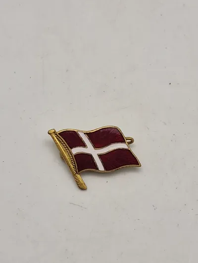 Original dansk national pin fra tiden omkring ww2