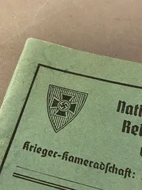 Original tysk Reichkriegerbund bog - ikke udfyldt