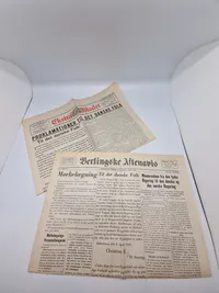 Originale aviser fra Tysklands besættelse af Danmark 9 april 1940