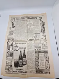 Originale aviser fra Tysklands besættelse af Danmark 9 april 1940