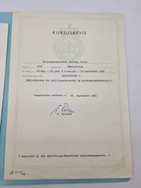 Originalt kursus bevis fra politiet (Bedrageri og skattesager)