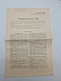 Samling originale kosterblade fra rigspolitiet 1943