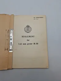 REGLEMENT

for 7,62 mm gevær M/50