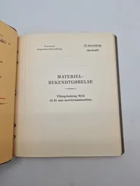 SAMLEBIND

til

MATERIELBEKENDTGØRELSER