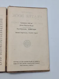 Originaal Jødisk US bede bog og Armlænke WW2 Tilhørt Aaron Miller 1918-1981