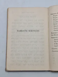 Originaal Jødisk US bede bog og Armlænke WW2 Tilhørt Aaron Miller 1918-1981