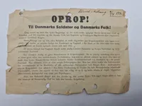 Originalt oprop nedkastet over Danmark 9 April 1945