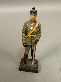 Original Lineol figur fra 30/40 erne, Hindenburg i topstand