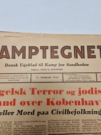 Originalt eks af “Kamptegnet” - dansk nazistisk avis