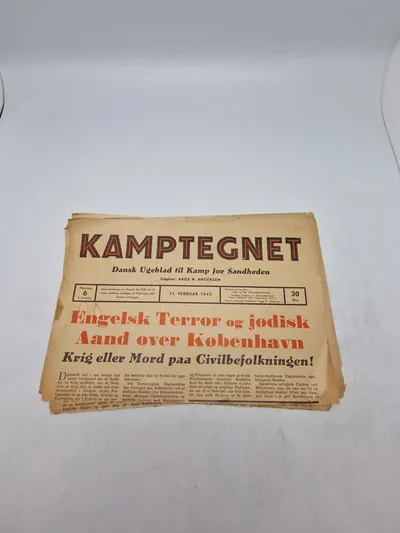 Originalt eks af “Kamptegnet” - dansk nazistisk avis