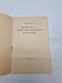 Originalt hæfte - Hvad skal vi gøre med tyskerne bagefter? Fra 1943
