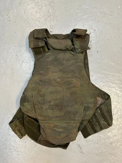 Russian army (flora camo) 6b23-1 bulletproof vest, captured from Kharkiv region. No plates, only kevlar