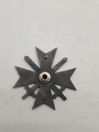 Originalt Kriegsverdienstkreuz 1. Klasse mit Schwerter - 'L/52' Screw-Back - 'C.F. Zimmermann'  Pforzheim