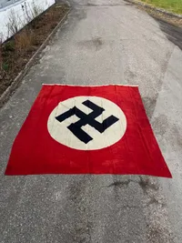 Originalt kolossalt tysk flag WW2 232 X 236 cm