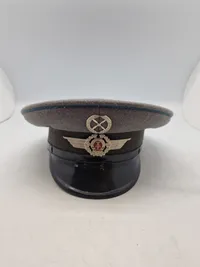 Original East German NVA army visor cap. Air forces military peaked hat