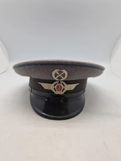 Original East German NVA army visor cap. Air forces military peaked hat