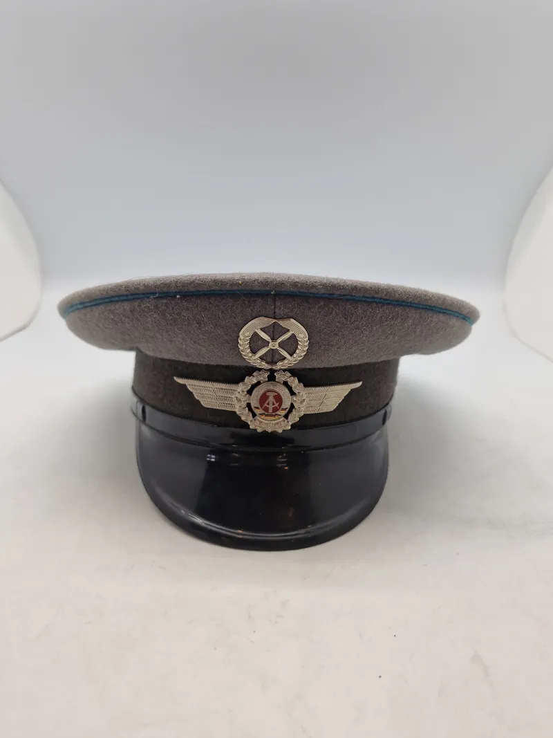 Original East German NVA army visor cap. Air forces military peaked hat