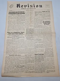 Samling originale aviser “Revision” som var kendt for at støtte frikorps veteraner efter ww2
