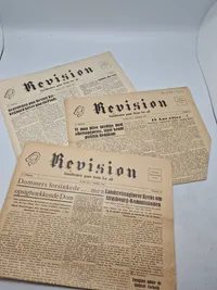 Samling originale aviser “Revision” som var kendt for at støtte frikorps veteraner efter ww2
