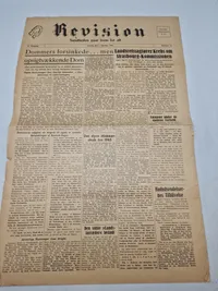 Samling originale aviser “Revision” som var kendt for at støtte frikorps veteraner efter ww2