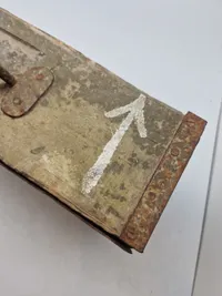 Original sjælden tysk  MG båndkasse af træ fra ww1 til MG08/15