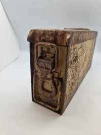 Original tysk båndkasse til MG/34/42 med rester af enhedsfarve - ww2