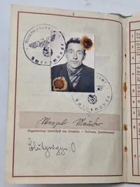 Originalt Heer wehrpas med indtegnelse fra Abwehr spionage mm.
