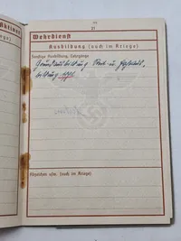 Originalt Heer wehrpas med indtegnelse fra Abwehr spionage mm.