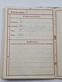 Originalt Heer wehrpas med indtegnelse fra Abwehr spionage mm.