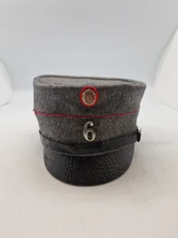 Original dansk M/1915 kasket - 6 Battalion, udleveret type