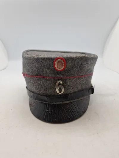 Original dansk M/1915 kasket - 6 Battalion, udleveret type