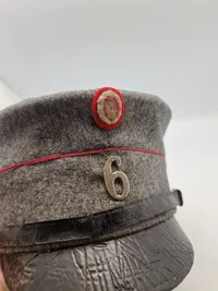 Original dansk M/1915 kasket - 6 Battalion, udleveret type