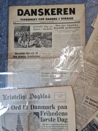 Samling originale ww2 aviser