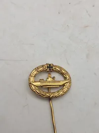 Sjælden original ww2 veteran pin for ubåds personel