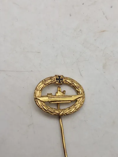 Sjælden original ww2 veteran pin for ubåds personel