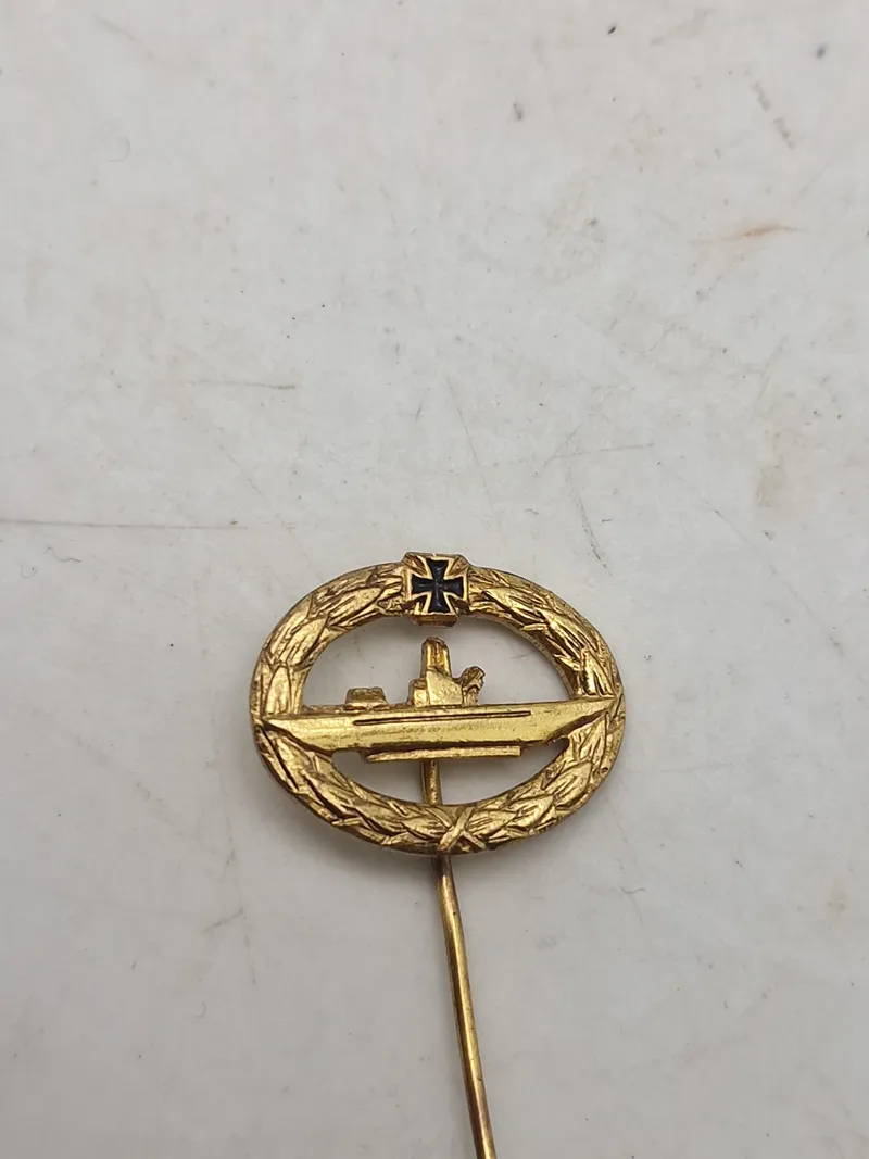 Sjælden original ww2 veteran pin for ubåds personel