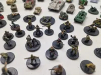 Samling militært legetøj