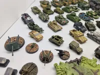 Samling militært legetøj